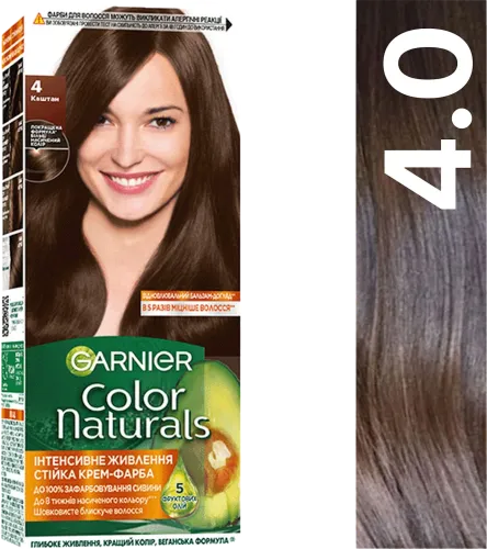 Saç üçün qalıcı krem-boya Color Naturals 4 Dərin tünd şabalıd