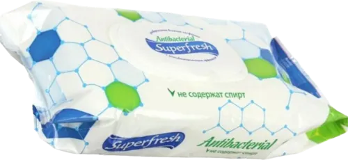 Антибактериальные салфетки Super Fresh с клапаном