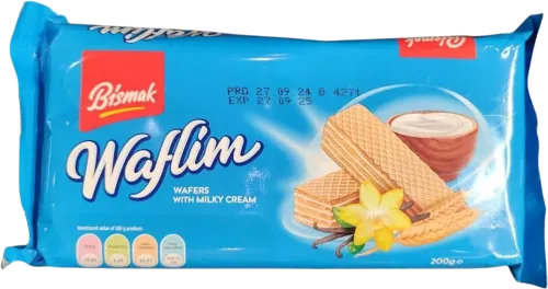 Vafli vanil krem ilə 