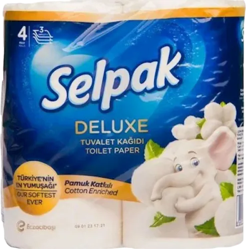 Tualet kağızı Deluxe 3 qatlı 4 rulon