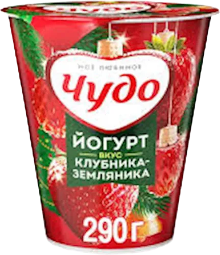 Йогурт с клубникой 