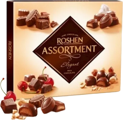 Qutuda konfetlər Assortiment Elegant