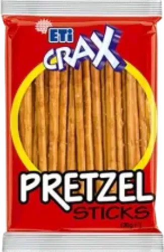 Çubuqlar Crax Pretzel duz ilə