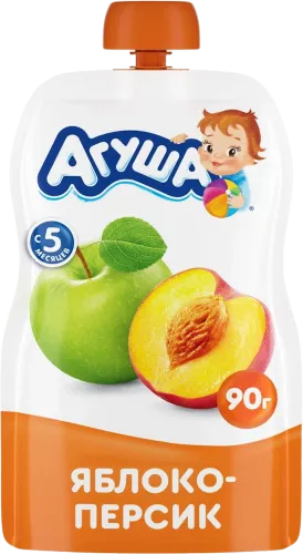 Püre alma və şaftalı dadı ilə