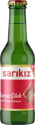 Sarıkiz sparkling water with watermelon and strawberry flavor