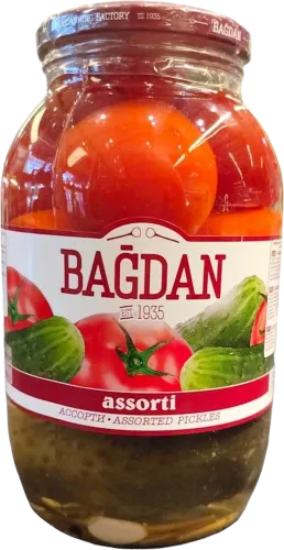 Pomidordan turşu assorti şüşə