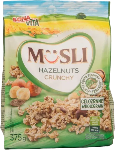 Quru səhər yeməyi Musli Hazelnuts Crunch