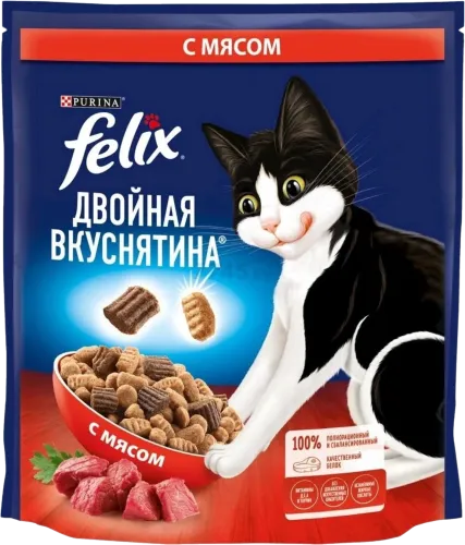 Pişik yeməyi ət ilə