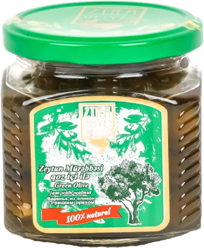 Yaşıl Zeytun mürəbbəsi qoz ilə