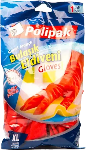 Məişət əlcəyi XL ölçülü 1 cüt qırmızı