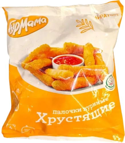 Dondurulmuş toyuq cubuqları Гурмама