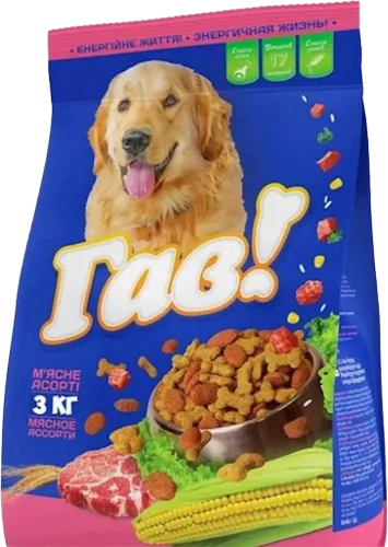 Quru yem böyük itlər üçün ət assortisi Qav!