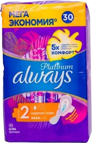 Гигиенические прокладки Platinum Normal Plus размер 2