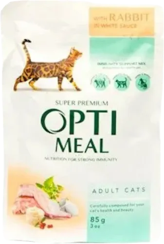 Canned food for cats with rabbit in white sauce from 5 to 12 month