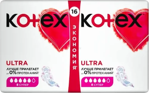Gigiyenik bezlər Kotex Ultra Dry Super 16 əd