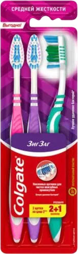  ZigZag Plus medium toothbrushes 2+