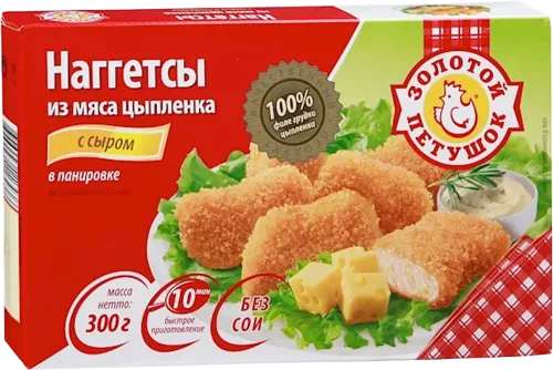 Suxariyə batırılmışToyuq naggetsləri pendir ilə 