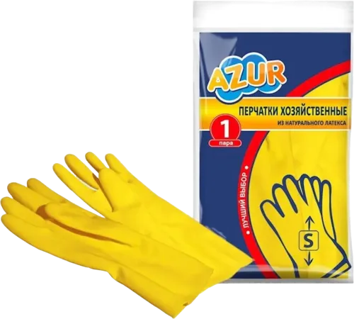 Məişət əlcəyi York S ölçülü 1 cüt lateks sarı