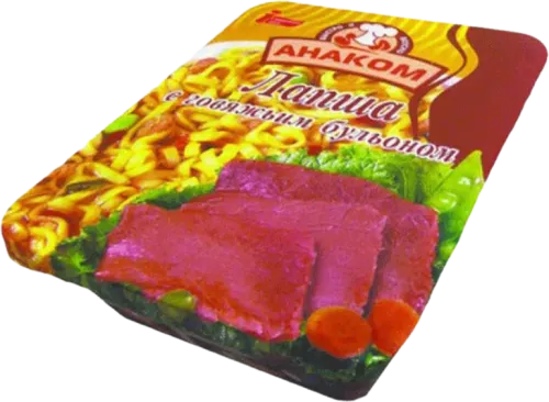 Готовая лапша с мясным бульоном