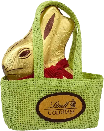 Gold Bunny in a Bag
