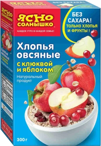 Овсяные хлопья с яблоком