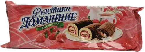 Мини рулет клубничный