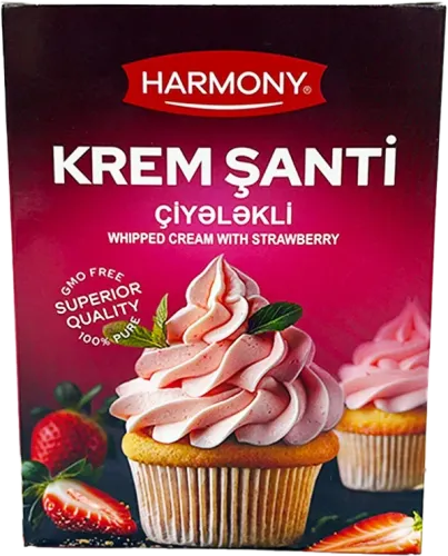 Çiyələkli krem şanti