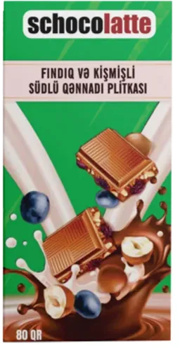 Chocolate with Hazelnut and Raisins